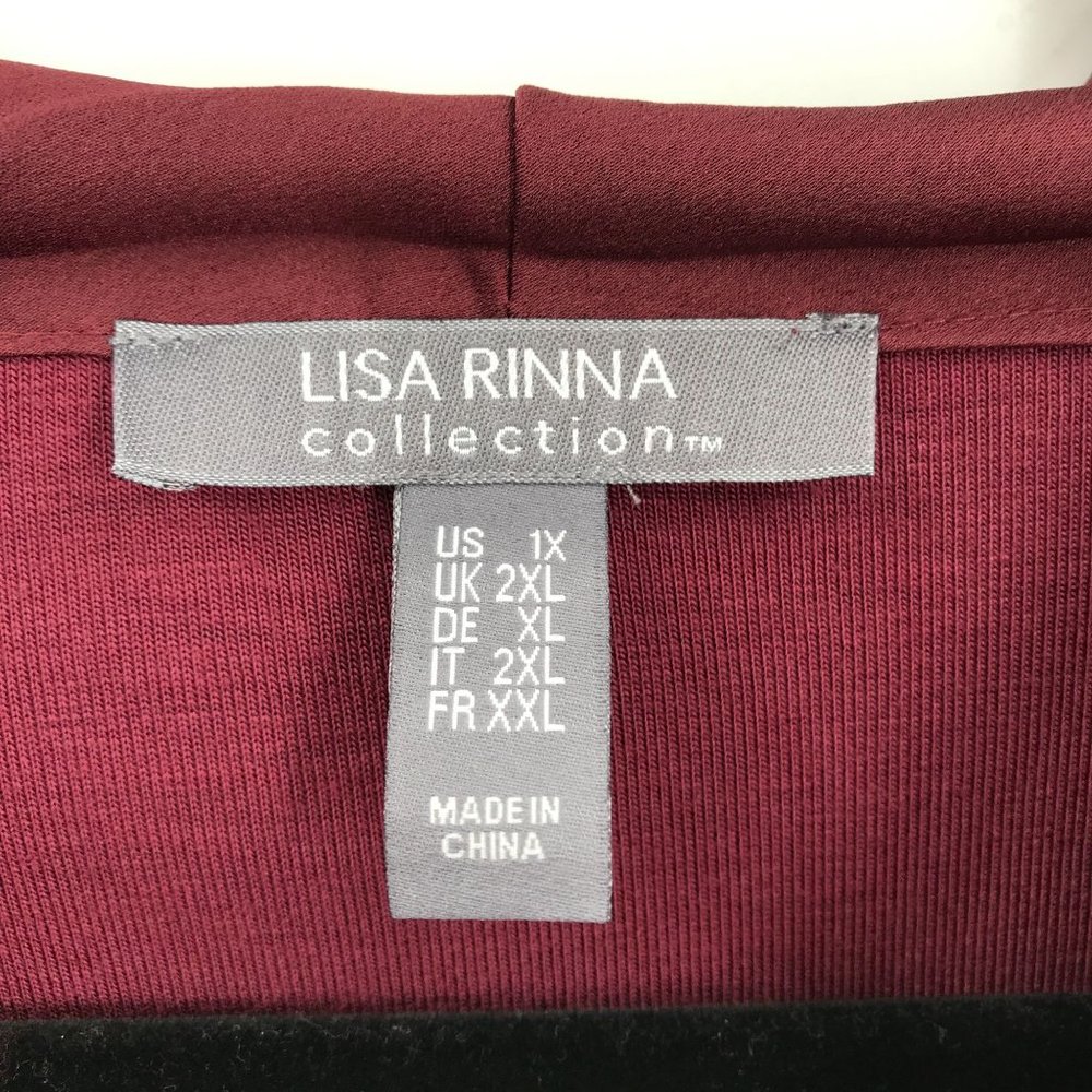Lisa Rinna Womens Wine Slouchy Turtleneck  Lightweight Sweater Tunic Size 1X - Picture 6 of 10